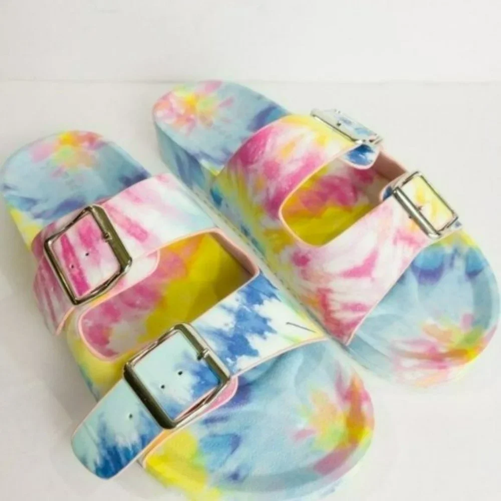 Madden Girl Teddy-T Tie Dye Slide Sandals-7 - Picture 6 of 7